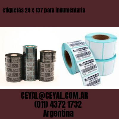 etiquetas 24 x 137 para indumentaria