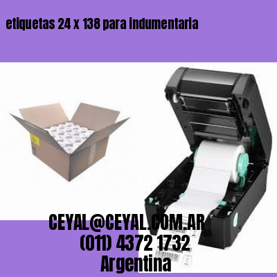 etiquetas 24 x 138 para indumentaria