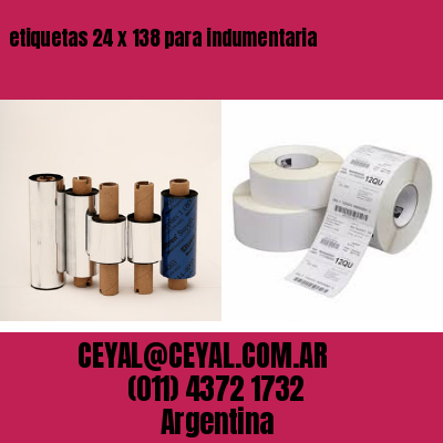 etiquetas 24 x 138 para indumentaria