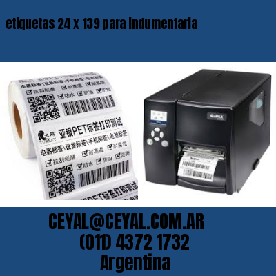 etiquetas 24 x 139 para indumentaria