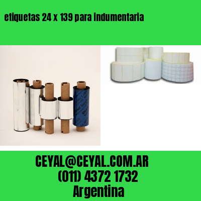 etiquetas 24 x 139 para indumentaria