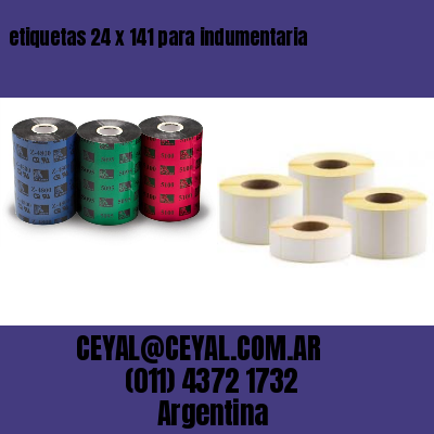 etiquetas 24 x 141 para indumentaria