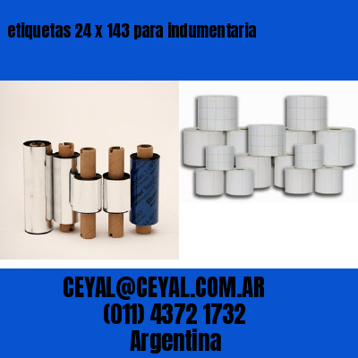 etiquetas 24 x 143 para indumentaria