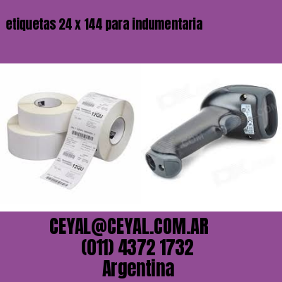 etiquetas 24 x 144 para indumentaria