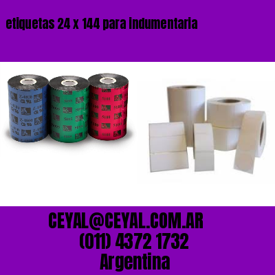 etiquetas 24 x 144 para indumentaria