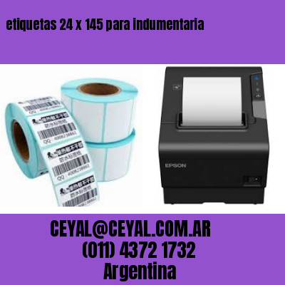 etiquetas 24 x 145 para indumentaria