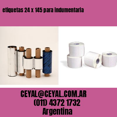 etiquetas 24 x 145 para indumentaria