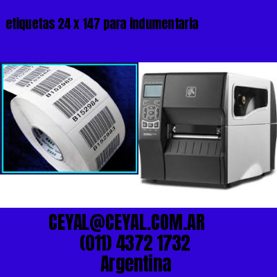 etiquetas 24 x 147 para indumentaria