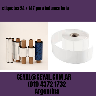 etiquetas 24 x 147 para indumentaria