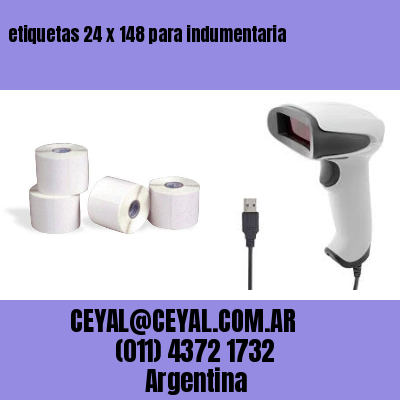 etiquetas 24 x 148 para indumentaria