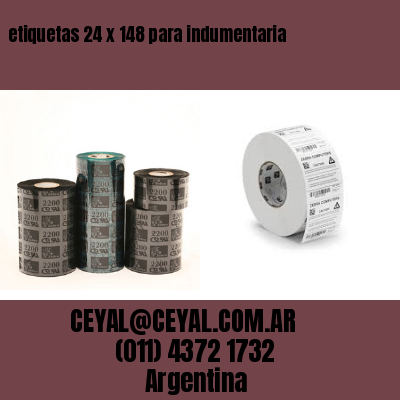 etiquetas 24 x 148 para indumentaria