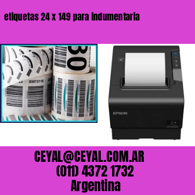 etiquetas 24 x 149 para indumentaria