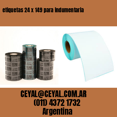 etiquetas 24 x 149 para indumentaria