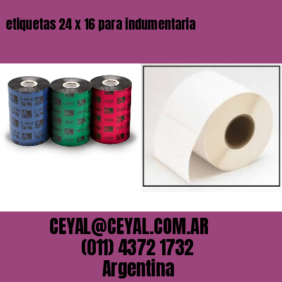 etiquetas 24 x 16 para indumentaria