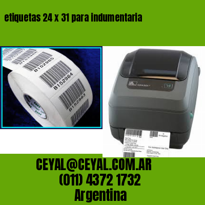 etiquetas 24 x 31 para indumentaria