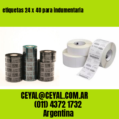 etiquetas 24 x 40 para indumentaria