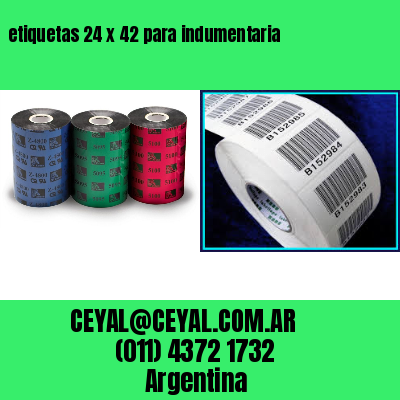 etiquetas 24 x 42 para indumentaria