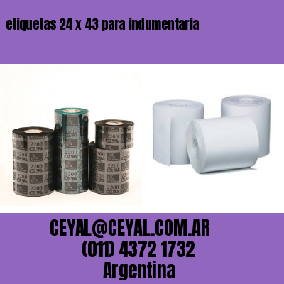 etiquetas 24 x 43 para indumentaria