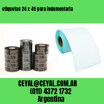 etiquetas 24 x 45 para indumentaria