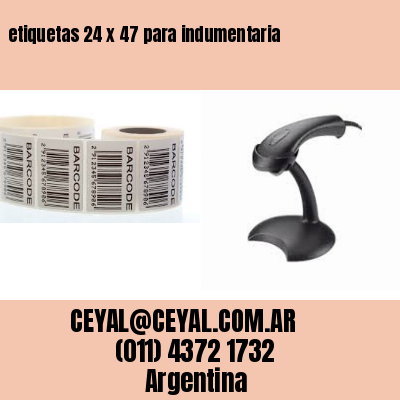 etiquetas 24 x 47 para indumentaria