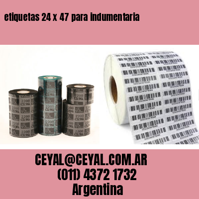 etiquetas 24 x 47 para indumentaria