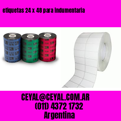etiquetas 24 x 48 para indumentaria