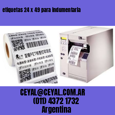 etiquetas 24 x 49 para indumentaria