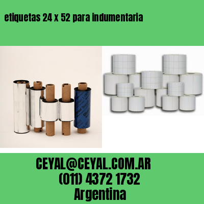 etiquetas 24 x 52 para indumentaria