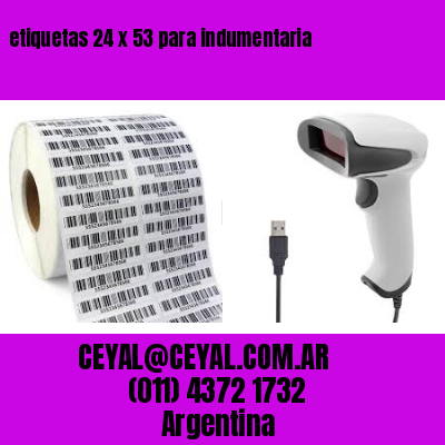 etiquetas 24 x 53 para indumentaria
