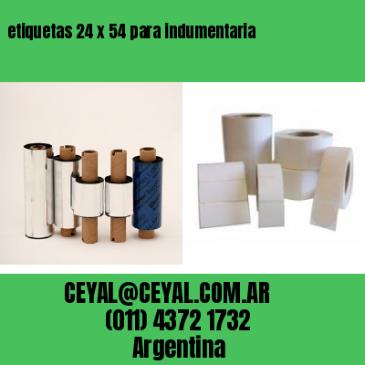 etiquetas 24 x 54 para indumentaria