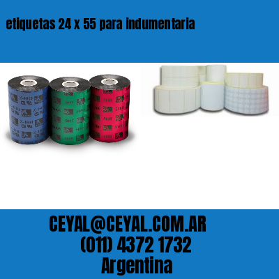etiquetas 24 x 55 para indumentaria