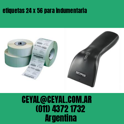 etiquetas 24 x 56 para indumentaria