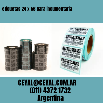 etiquetas 24 x 56 para indumentaria