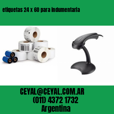etiquetas 24 x 60 para indumentaria