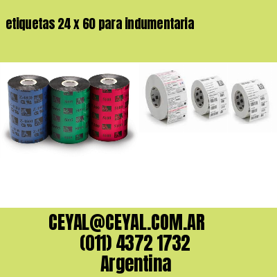 etiquetas 24 x 60 para indumentaria