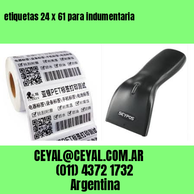etiquetas 24 x 61 para indumentaria