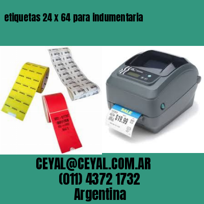 etiquetas 24 x 64 para indumentaria