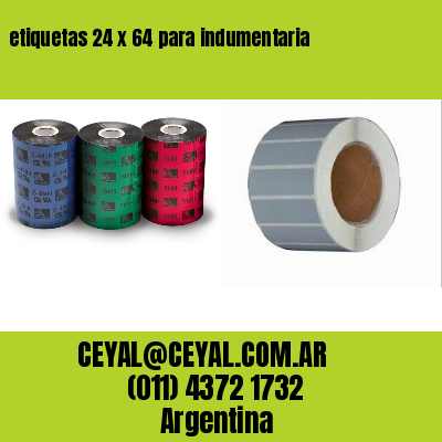 etiquetas 24 x 64 para indumentaria
