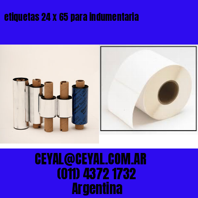 etiquetas 24 x 65 para indumentaria