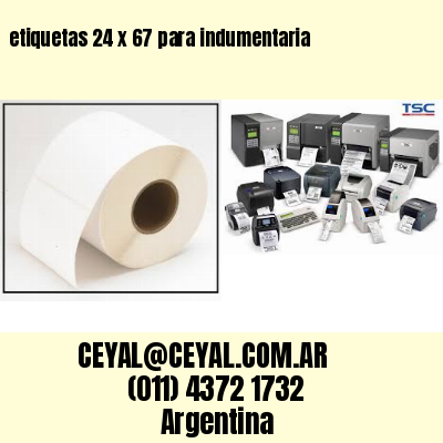 etiquetas 24 x 67 para indumentaria