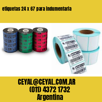 etiquetas 24 x 67 para indumentaria