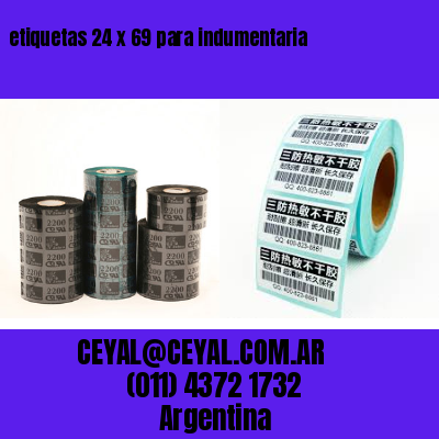 etiquetas 24 x 69 para indumentaria