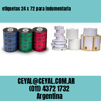 etiquetas 24 x 72 para indumentaria