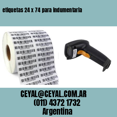 etiquetas 24 x 74 para indumentaria