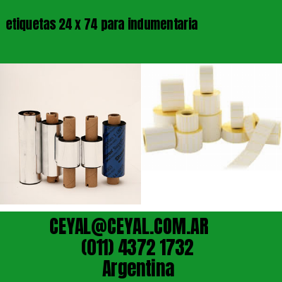 etiquetas 24 x 74 para indumentaria