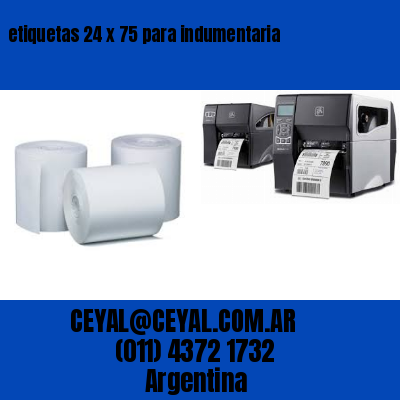 etiquetas 24 x 75 para indumentaria
