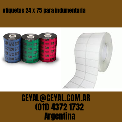 etiquetas 24 x 75 para indumentaria