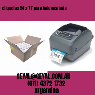 etiquetas 24 x 77 para indumentaria