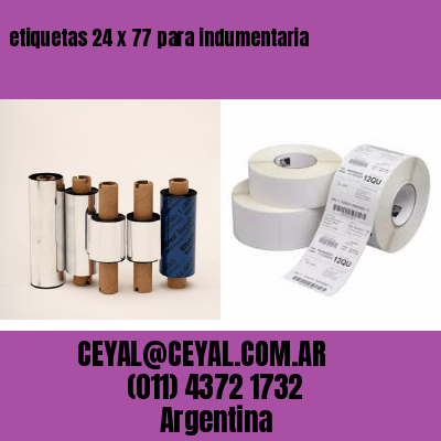 etiquetas 24 x 77 para indumentaria