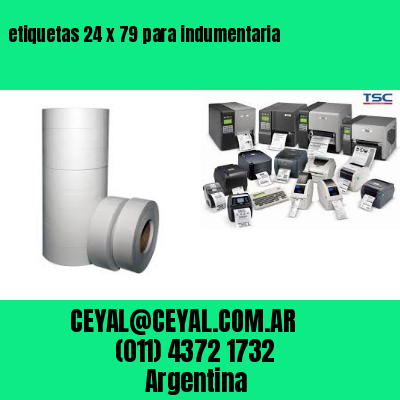 etiquetas 24 x 79 para indumentaria